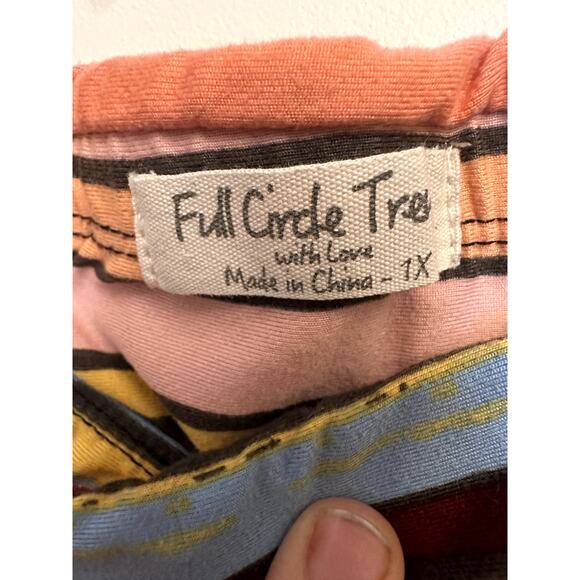 Full Circle Trends Multicolor Striped Strapless Jumpsuit – Size 1X G - Picture 5 of 6